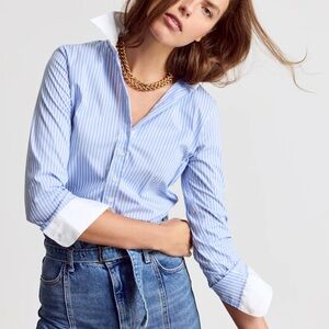 The Bar The Icon Shirt in Stripe - Blue